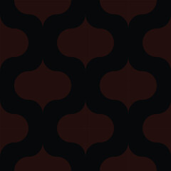 seamless black victorian geometric pattern with brown mosaic ornament