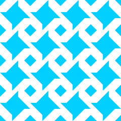 seamless white victorian geometric pattern with blue mosaic ornament