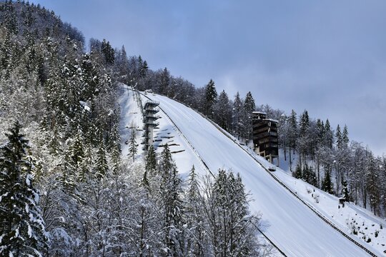 Flying hill of Gorisek brothers at Planica nordic centre near Ratece in Gorenjska, Slovenia