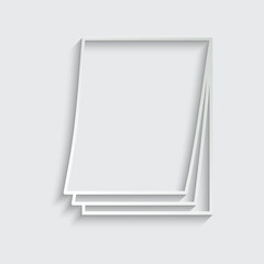 Document icon. Paper icon. Note symbol. Vector icon, symbol for website design, app. 