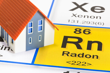 The danger of natural radon gas in our homes - concept with the