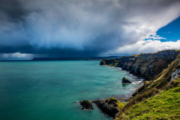Obraz premium 25th April 2018. View from Kinbane Head Northern Ireland.