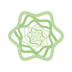 green dynamic throbbing wavy  circle,  green eco friendly symbol