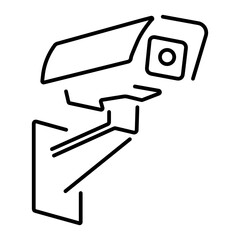 cctv icon on white background, vector illustration.