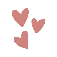 Vector heart shapes symbol design on white. Vector illustration