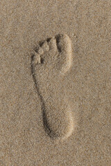 Fußabdruck im Sand