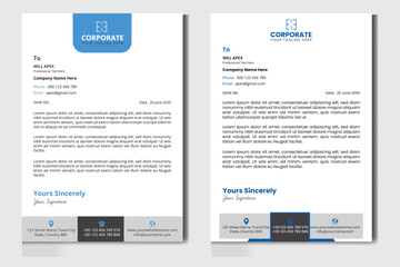 Professional Corporate Letterhead Design Template 