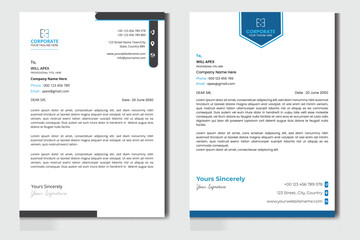 Professional Corporate Letterhead Design Template 