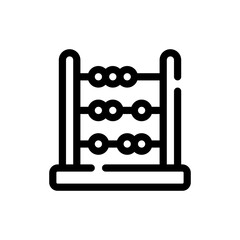 abacus line icon