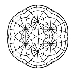 rosette aus schwarzen linien