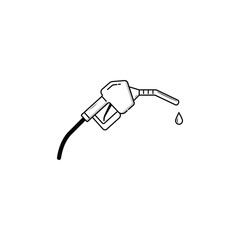 Gasoline nozzle icon isolated vector graphics