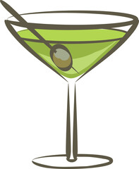 Cocktail with olive