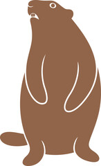 Marmot logo. Isolated marmot on white background