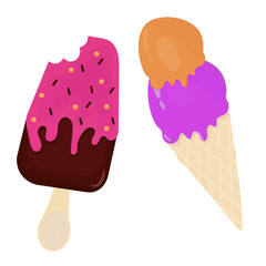 set of ice cream