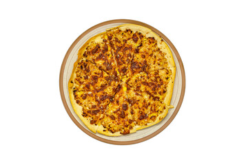 top view of pizza homemade 
