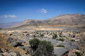General landscape of Wadi Ghul canyon, Oman
