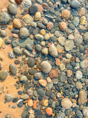 Lake Superior lakeshore rocks and sand