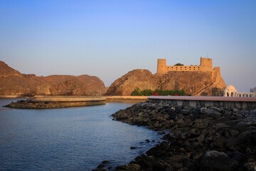 Fototapeta na wymiar Al Jalali Fort view in Muscat, Oman