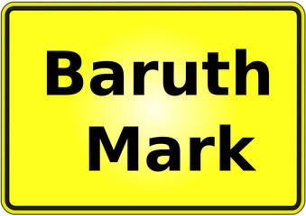 Ortseingangsschild Deutschland Stadt Baruth-Mark