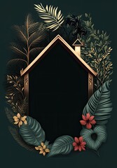 Invitation card for house warming party,  modern, elegant, AI assisted finalized in Photoshop by me