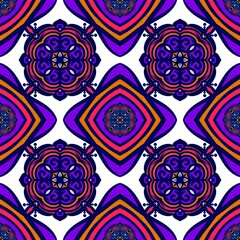 Ikat geometric folklore ornament, Tribal ethnic texture. Seamless striped pattern in Aztec style, Figure tribal embroidery, Scandinavian, Ikat pattern