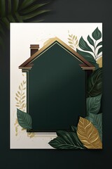 Invitation card for house warming party,  modern, elegant, AI assisted finalized in Photoshop by me