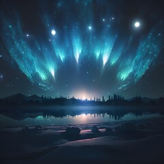 aurora boreal in the sky