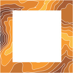 Decorative frame of wavy lines of different colors. Geometric pattern. Background with stripes.