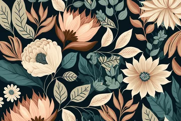 Fotobehang floral border design © thsc