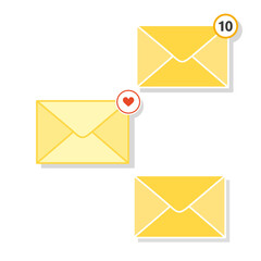 Icon of mail envelope. Vector Illustration