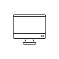 Television Screen Icon Vector Template