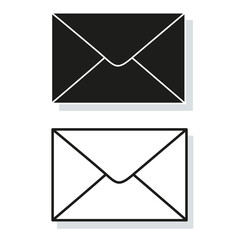 Icon of mail envelope. Vector Illustration