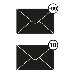 Icon of mail envelope. Vector Illustration