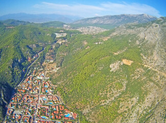 Aerial view of Oludeniz in Turkey	