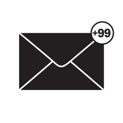 Icon of mail envelope. Vector Illustration