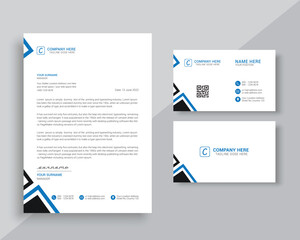 business card and letterhead stationery template