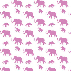 Background with pink elephants.