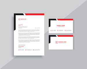 business card and letterhead stationery template