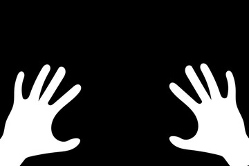 silhouette of hands