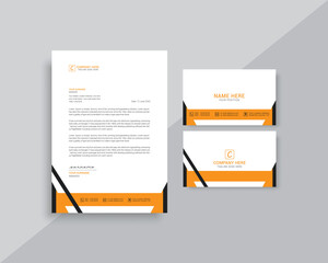 business card and letterhead stationery template