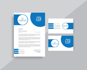 business card and letterhead stationery template