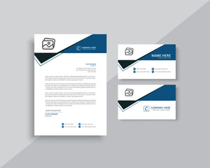 business card and letterhead stationery template