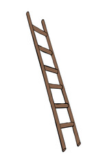 Ladder. Vector pen drawing icon