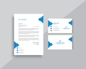 business card and letterhead stationery template