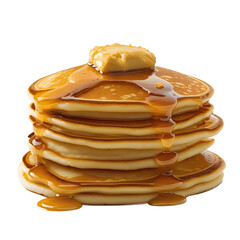 stack of pancakes with syrup - obrazy, fototapety, plakaty