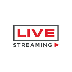 Live Streaming Sign Vector Template