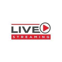 Live Streaming Sign Vector Template