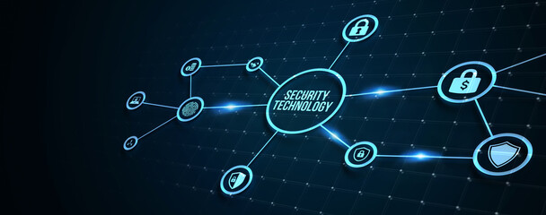 Internet, business, Technology and network concept. Cyber security data protection business technology privacy concept. 3d illustration