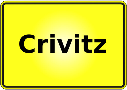 Stadteingangsschild Deutschland Stadt Crivitz