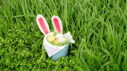 Easter fun for kids on a warm day outdoors with chocolate eggs